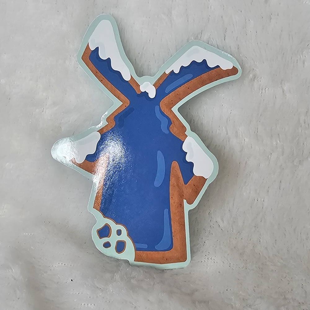 Dutch Bros‎ Sticker Drop December 2024 Frosted Cookie Blue Snowy Windmill